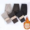 Women's Wool Warm Straight-Leg Pants: Stylish Elastic Waist, Loose Fit for Middle-Aged & Elderly, Autumn/Winter 2025