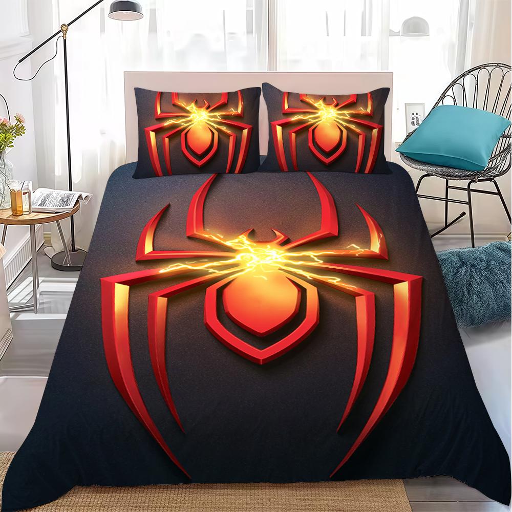 Cool S-Spider-Man Duvet Cover Set Home Style Bedding Soft Laundry Cotton Bed 3 Piece Set Student Dormitory Gift