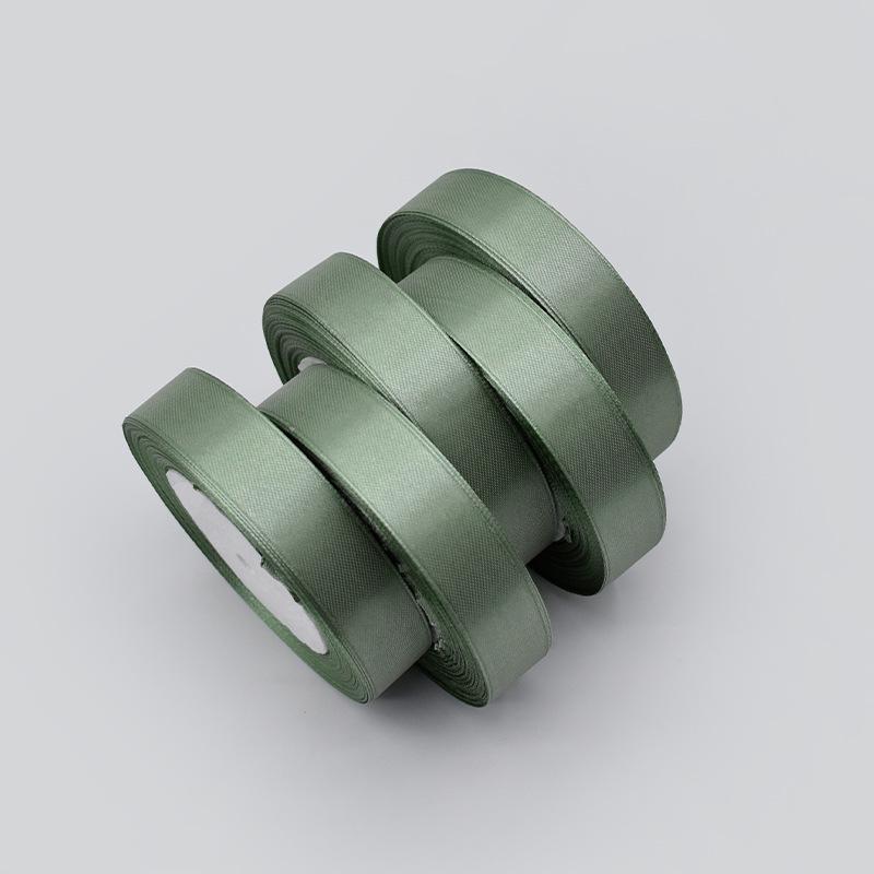 2.5cm Polyester Woven Ribbon for Flower Gift Packaging, Wedding Cakes, and Decorations in Silk Colors