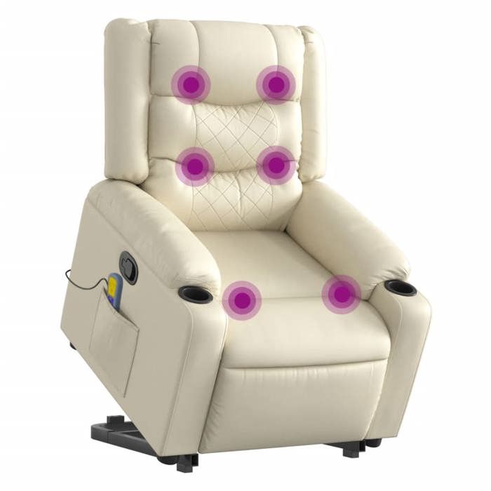 VidaXL Reclining Massage Armchair, Relaxation Chair with Adjustable Backrest and Footrest, Living Room Seat 3206556