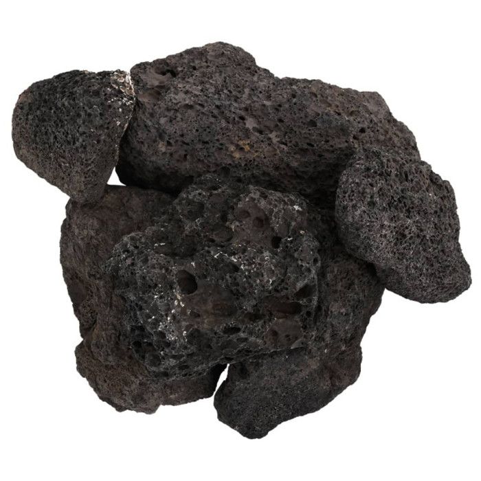 Roches volcaniques - vidaXL - 25 kg - Noir - 10-30 cm - Décoration aquarium