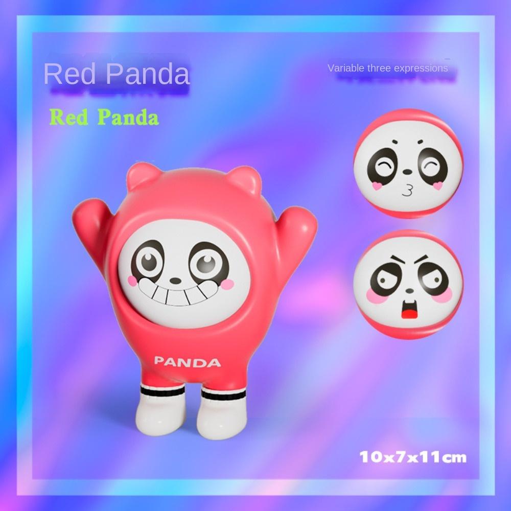 Panda Cartoon Face Changing Doll Ugly Doll Face Changing Toy Panda Face Makeup Toy Kid Girl Boy