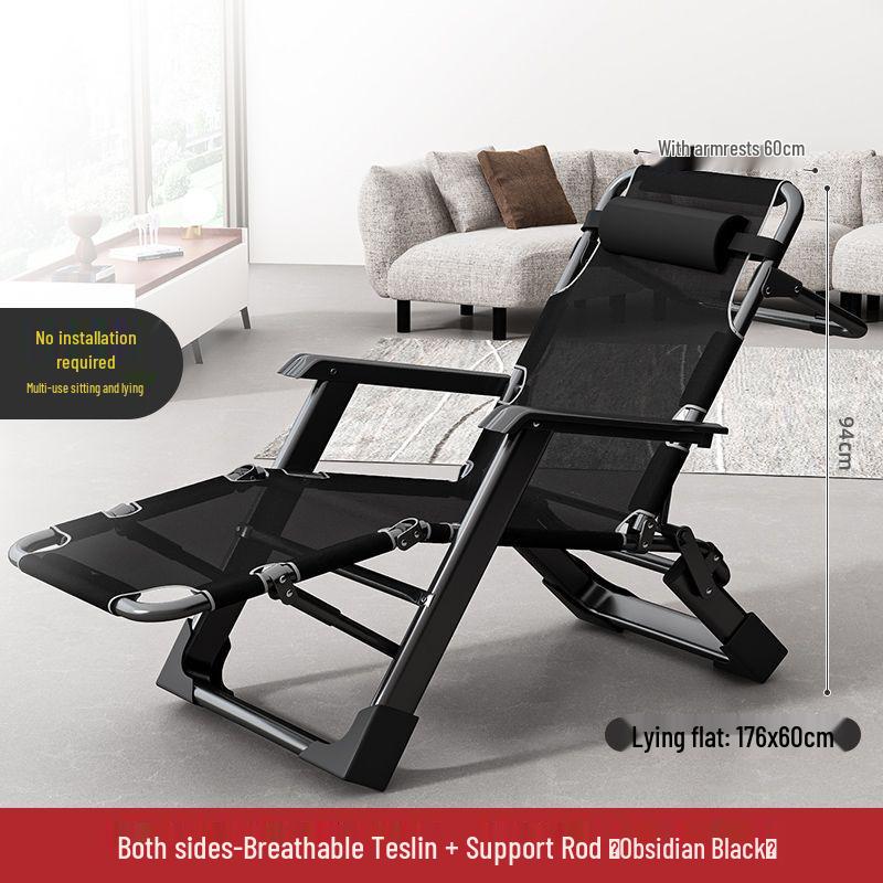 Reclining Foldable Lounge Chair for Napping, Office, or Home Use