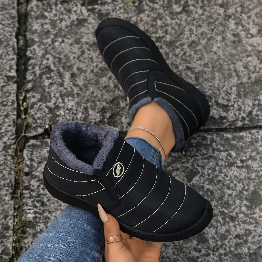 2025 Neue Damen Schneestiefel Wasserdichte Plüsch Knöchelstiefel Slipper Bequeme Plateau Schuhe für Damen Mode Outdoor Unisex Schuhe