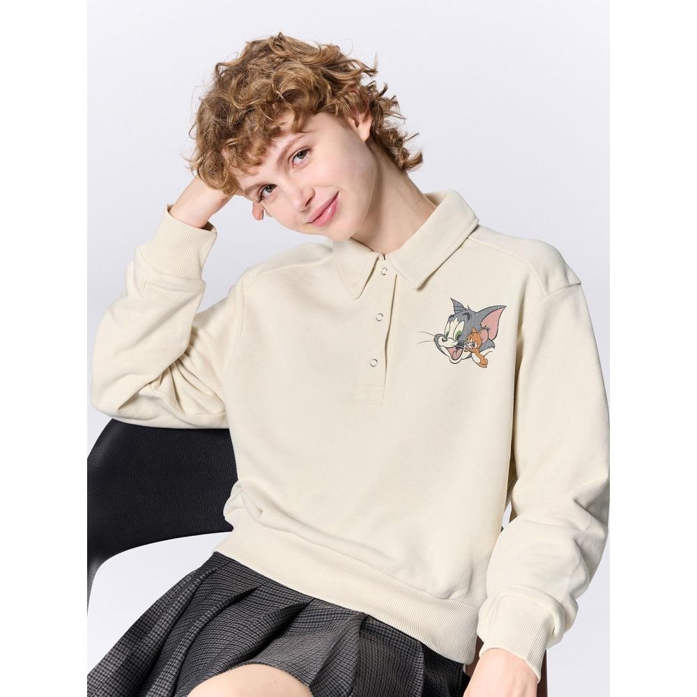 

Gu By Uniqlo Sweat Polo Том и Джерри 01 OFF WHITE/XS