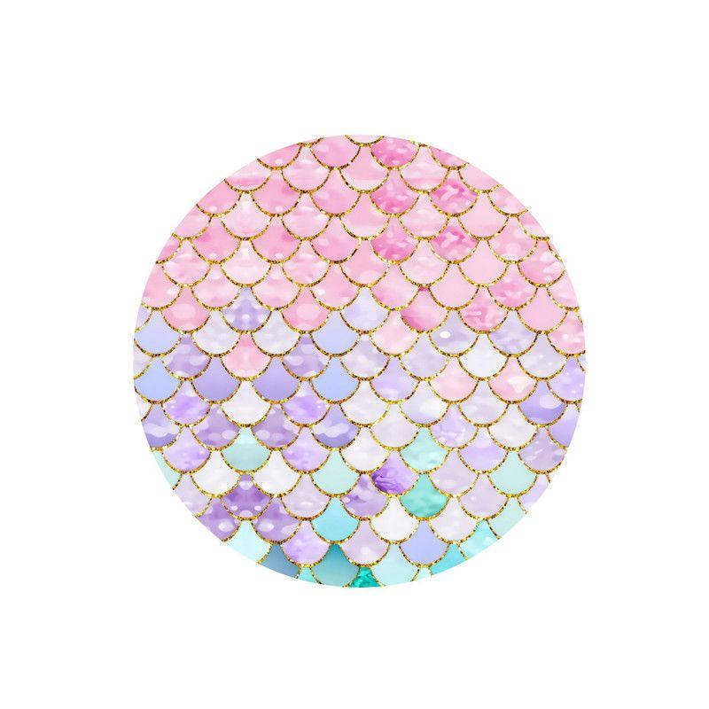 Mermaid-Themed Birthday Party Decorations: Fish-Scale Tableware Set, Disposable Paper Plates, Paper Cups, and Tablecloths