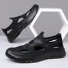 Men's Closed Toe Hiking Sandals Breathable Mesh Outdoor Sandals Non-Slip Casual Walking Shoes