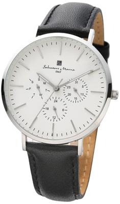 Quartz Casual Leather White Leather SSWH Watch, Multi-Calendar, Analog, Strap, Gift, Men's, Strap,