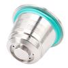 Porous Refillable Stainless Steel Coffee Capsule Double Sided Coffee Tamper with Brush Spoon Filter Seal Ring for