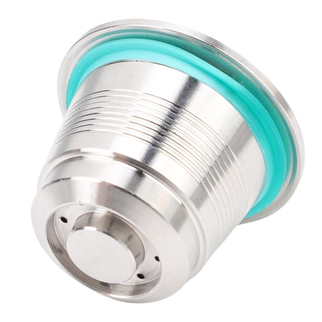 Porous Refillable Stainless Steel Coffee Capsule Double Sided Coffee Tamper with Brush Spoon Filter Seal Ring for