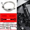 100mm~5000mm Motorcycle Braided Steel Hydraulic Brake Clutch Oil Hose Brake Line for Bikes Motocross Street 10mm Banjo 0°-28°-90