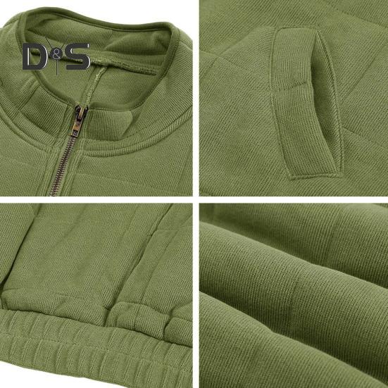 Damska kurtka zimowa stójka ciepła miękka zapinana na zamek kardigan długi rękaw gruba mrozoodporna luźna kieszenie casualowy płaszcz jesienny