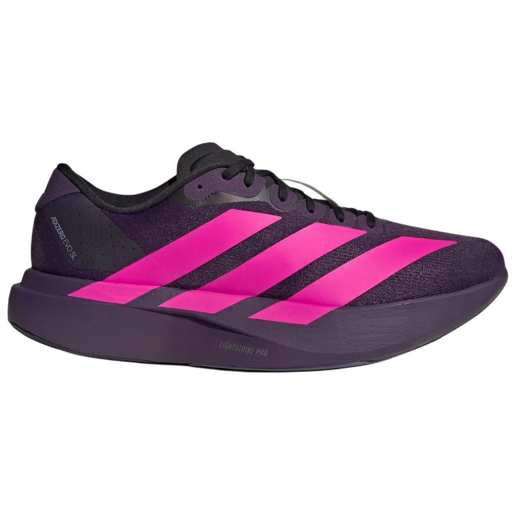 Adidas Adizero Evo Sl Comfortable Classic Height Increasing Running Shoes Unisex Shoes Deep-Purple Pink JS4491