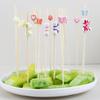 100Pcs Butterfly Disposable Bamboo Skewers Food Cocktail Picks Buffet Fruit Cupcake Fork Sticks Party Table Decoration Supplies