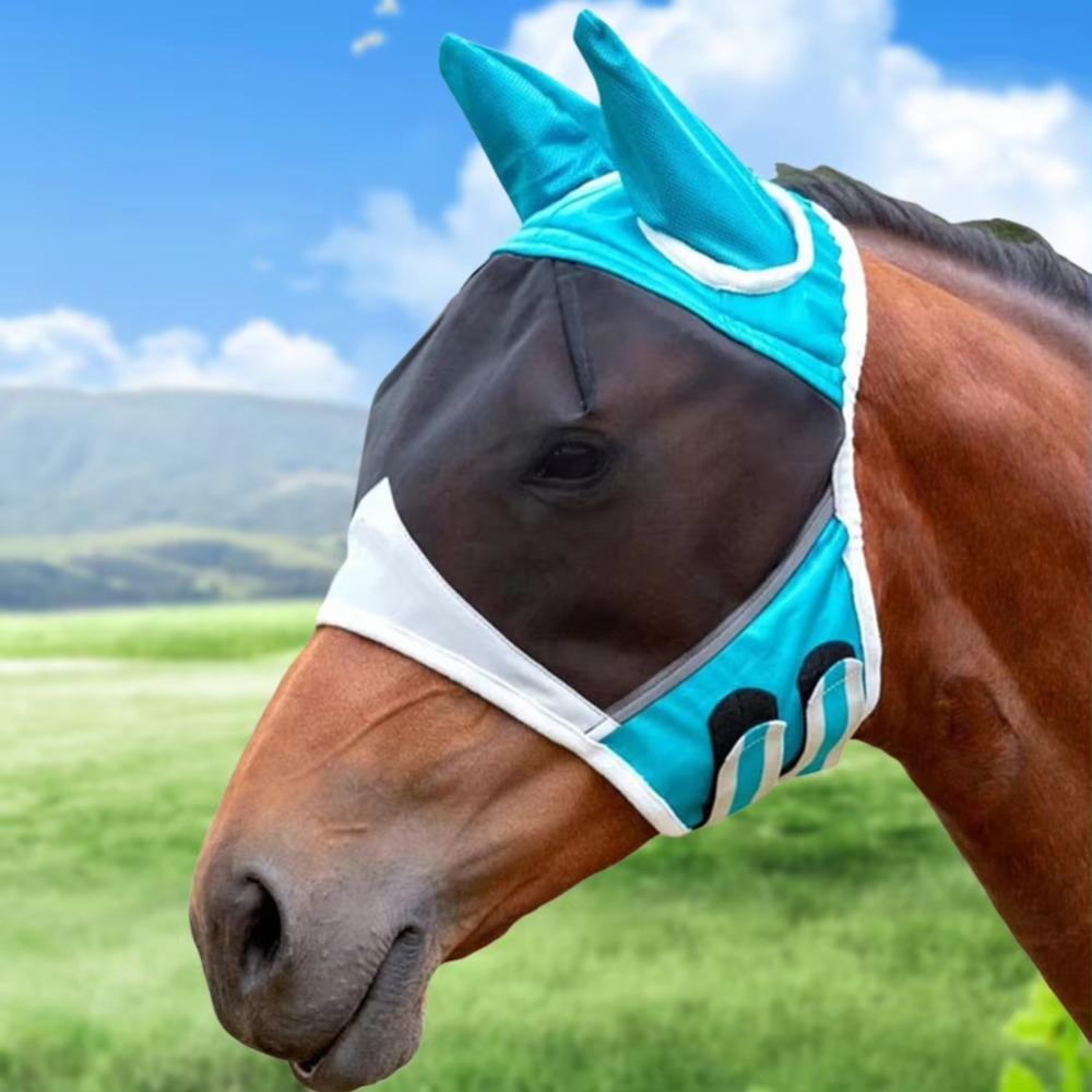 Adjustable Horse Face Cover Professional Horse Mask Durable Horse Fly Mask  Summer Season