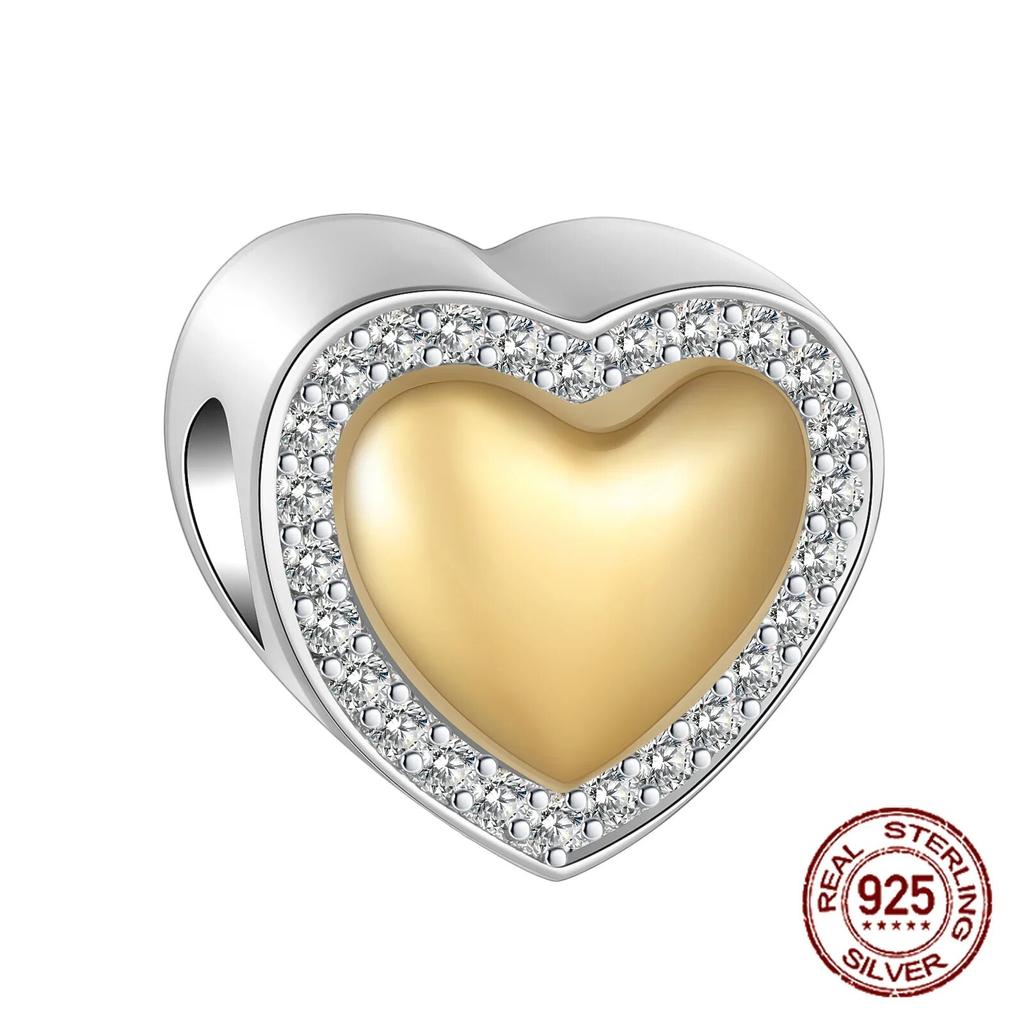 925 Sterling Silber Golden Charm Crown Family Tree Sicherheitskette Hohlperlen Fit OriginalNew Armbänder Frauen Schmuck DIY