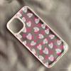Cute Cartoon Black White Love Heart Phone Case For iPhone 14 Pro Max 16 15 13 Mini 11 12 XR XS X 7 8Plus Clear Hard Cover Fundas