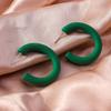 Fashion Candy Color 3.5cm Round Hoop Earrings for Women Simple Geometric Earrings Girls Party Holiday Jewelry Gifts
