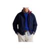Polo Ralph Lauren Solid Color Stand Collar Loose Zipper Long Sleeve Cotton Jacket Men jackets Navy-Blue 100035712
