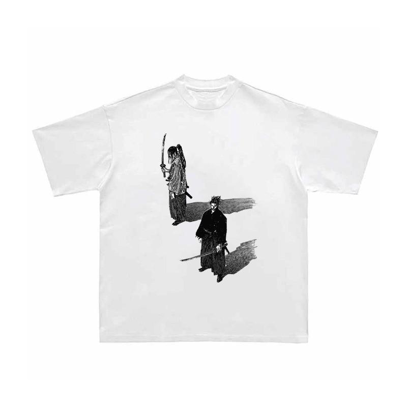 

Retro VAGABOND FOLKLORE Samurai Manga Tee Unisex Short Sleeve Shirt S-5XL Unisex T-Shirt XXXL