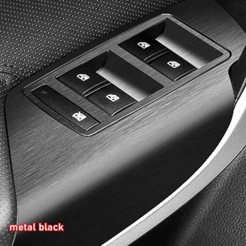 Car Styling Black Carbon Decal Car Window Lift Button Switch Panel Cover Trim Sticker 4 Pcs/Set For Buick Regal Opel Ignia