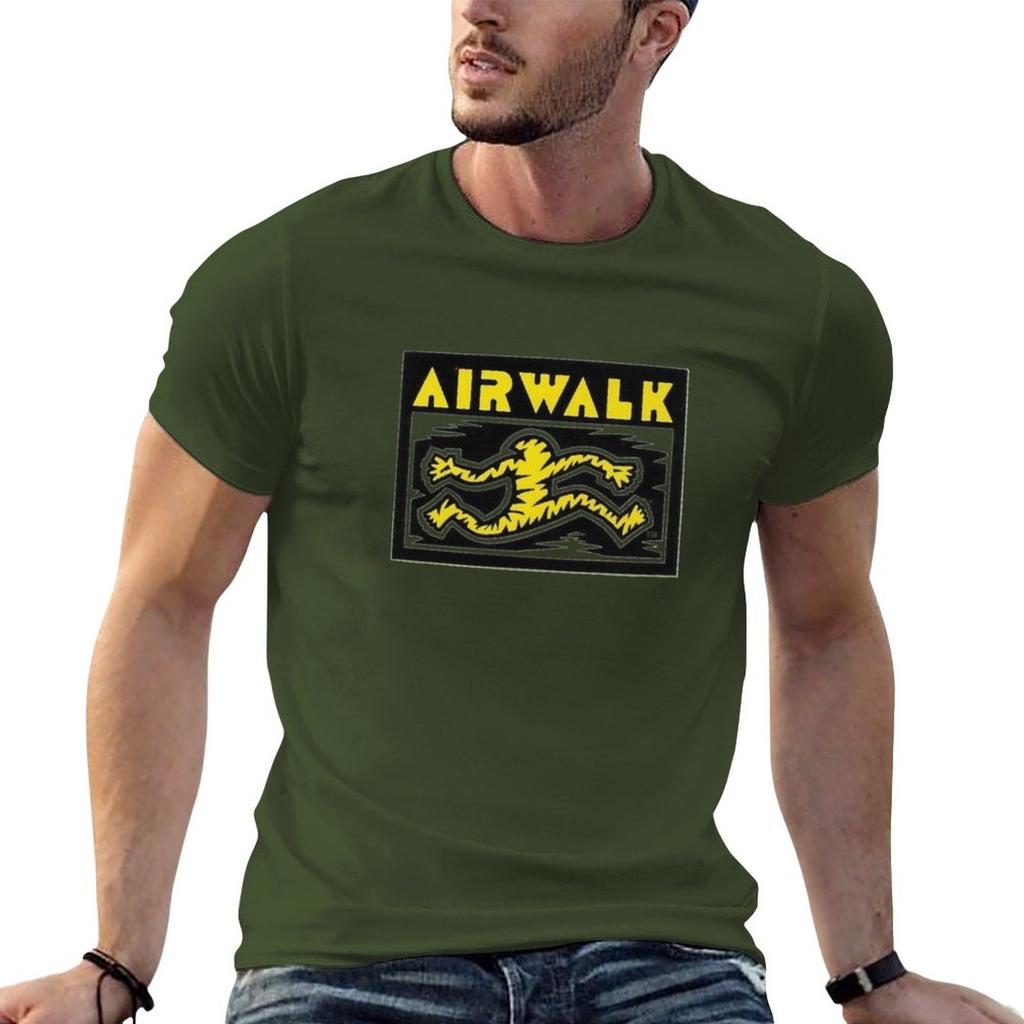 Nuovo Running Man, Airwalk Shoes T-shirt per Skateboard Design. T-shirt top carini t-shirt personalizzate t-shirt grafiche t-shirt da uomo alte