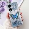 For Oppo Reno8 T Phone Case Reno 8T 5G 4G CPH2481 CPH2505 Elegant Floral Cat Soft Silicone Transparent TPU Lightweight Cases