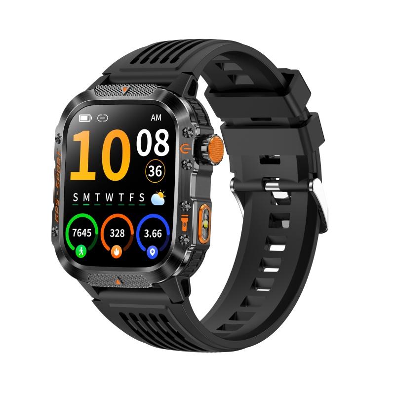 

Умный браслет Rainbuvvy HT36 Bluetooth 2,01 дюйма IPS BT5.3 Звонки по Bluetooth IP68 Водонепроницаемый 540 мАч Android GPS Смарт-часы Многоязычный чёрный