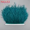 10Meters/Lot Ostrich Feathers On Ribbon Tape 10-15Cm  Feather Trim Boa For Clothes Sewing Fringe Diy Wedding Decoration