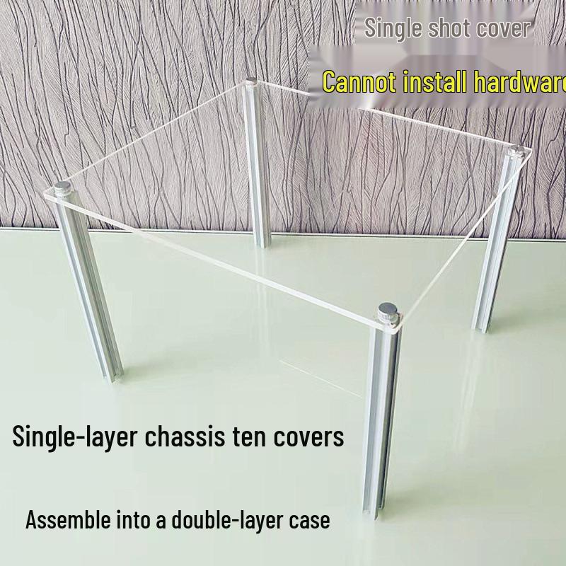 Einfaches Acryl-Gehäuse mit offenem Rahmen für MATX/ITX-Motherboards