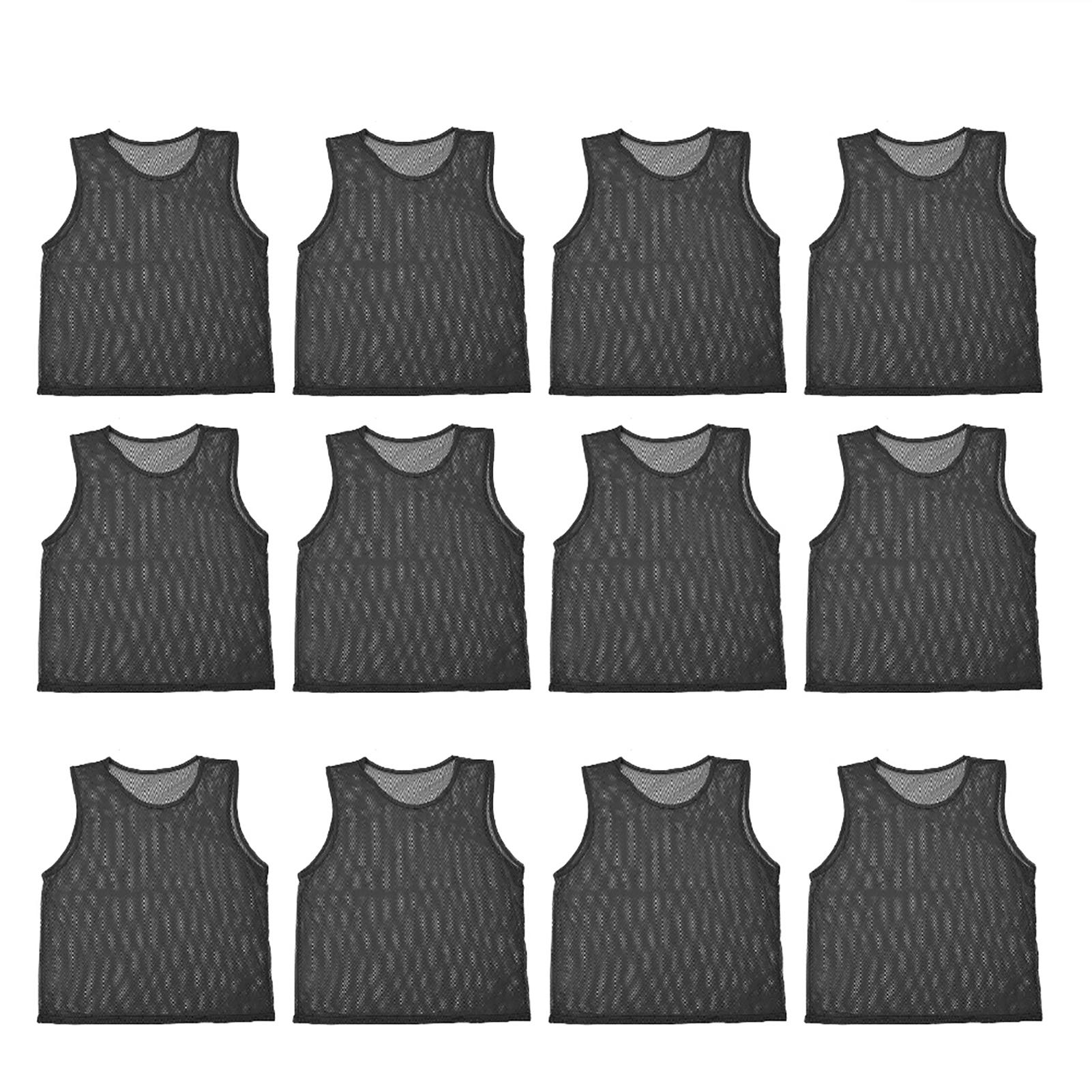 12pcs Outdoor Sports Vests Scrimmage Soccer Football Training Breathable Adults Jersey Football Player Training Vest