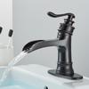 Waterfall Bathroom Faucet Oil Rubbed Bronze Single Handle Lavatory Mixer Tap  Vessel Sink Faucet Farmhouse Vanity  Sink Faucet