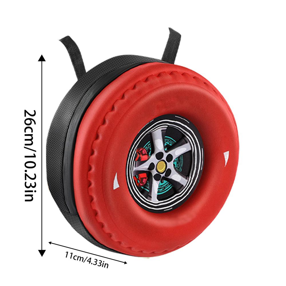 Motorcycle Tool Bag Tire Shape Waterproof PU Leather Motorcycle Accessories Bag Saddlebag Front Fork Handlebar Storage Pouch