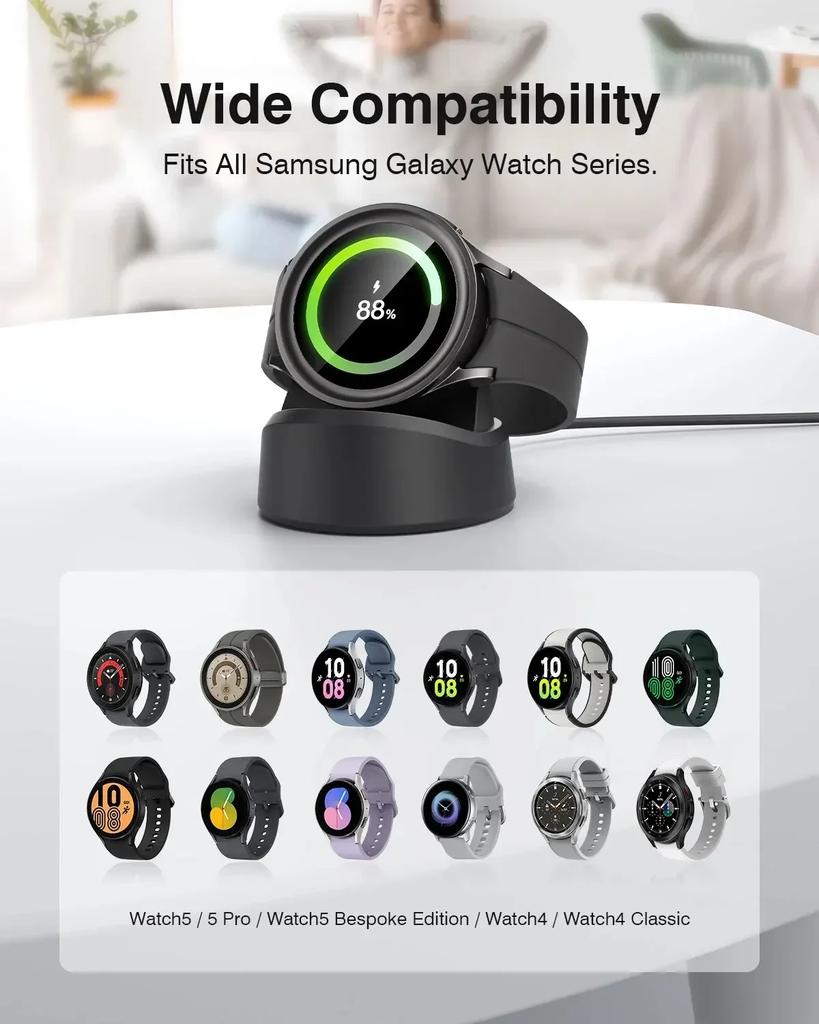 Fast Magnetic Watch Wireless Charger for Samsung Galaxy Watch 4 5 6 7 Classic Pro 3 Active 2 Dock Adapter Charging Station stand