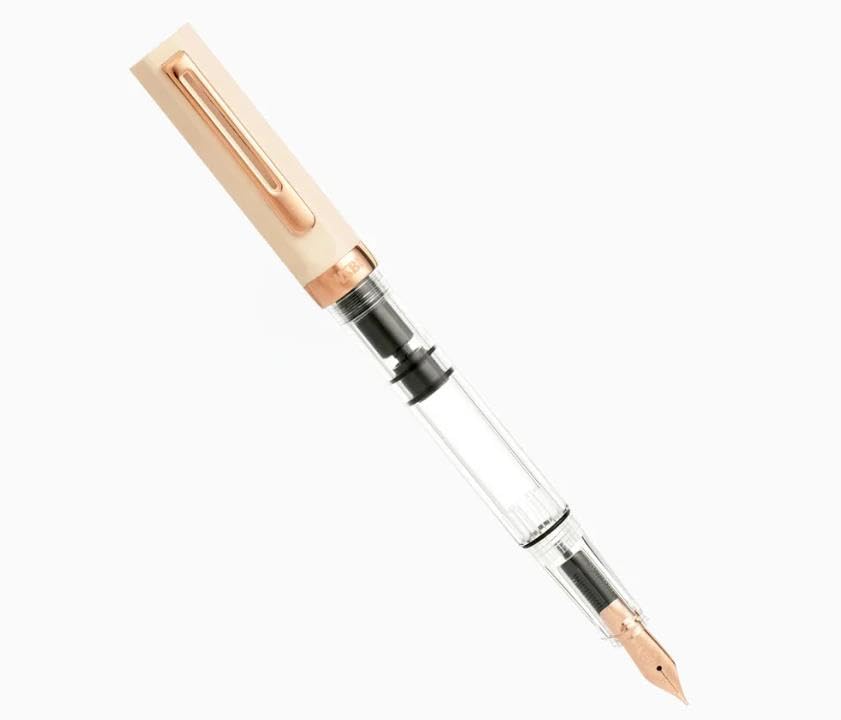 TWSBI Eco Fountain Pen, Cream Rose Gold, Inlet-Operated, Extra Fine Nib, EF, TW020011