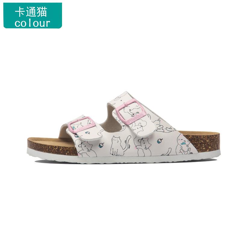 Fashion Astronomy cork slippers men strucplates couple beach slippers casual sandals men summer shoes