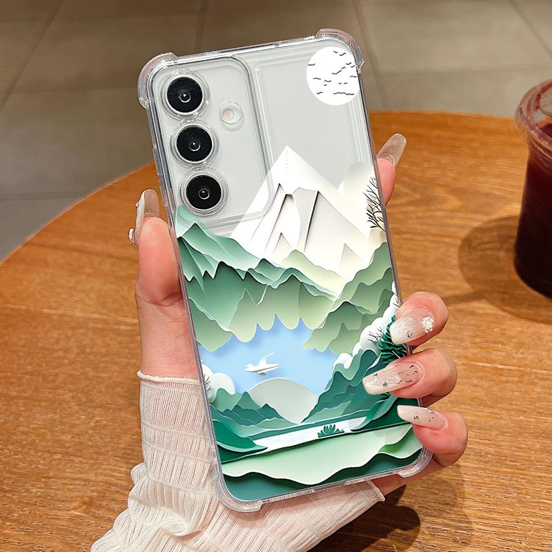 Iceberg Print Transparent Phone Case For Samsung Galaxy A57 A37 A17 A56 A36 A55 A35 A26 A16 A25 A15 A54 A14 Soft Silicone Cover