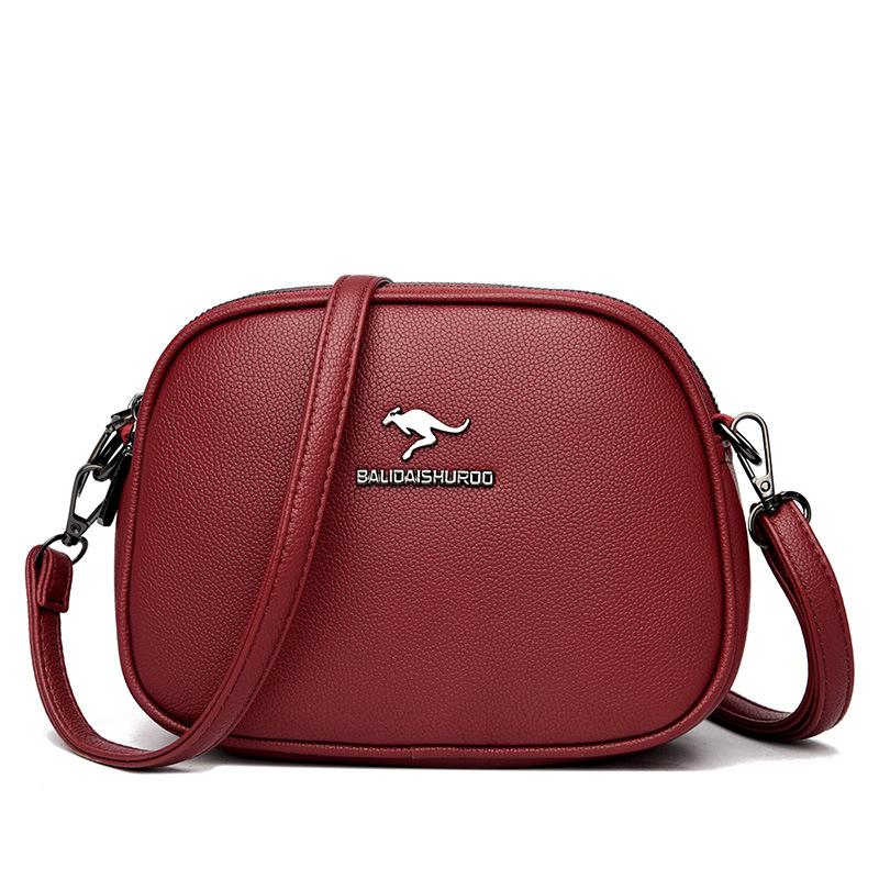 Three-layer Round Small Bag for Women In Summer New Women's Shoulder Bag Solid Color Casual Large Capacity Mobile Phone Bag for Women