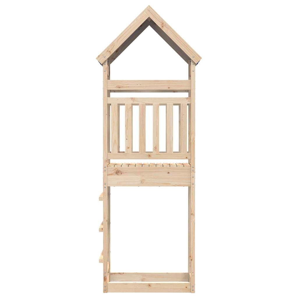 vidaXL Spielturm Braun 52,5 x 85 x 265 cm Massives Kiefernholz