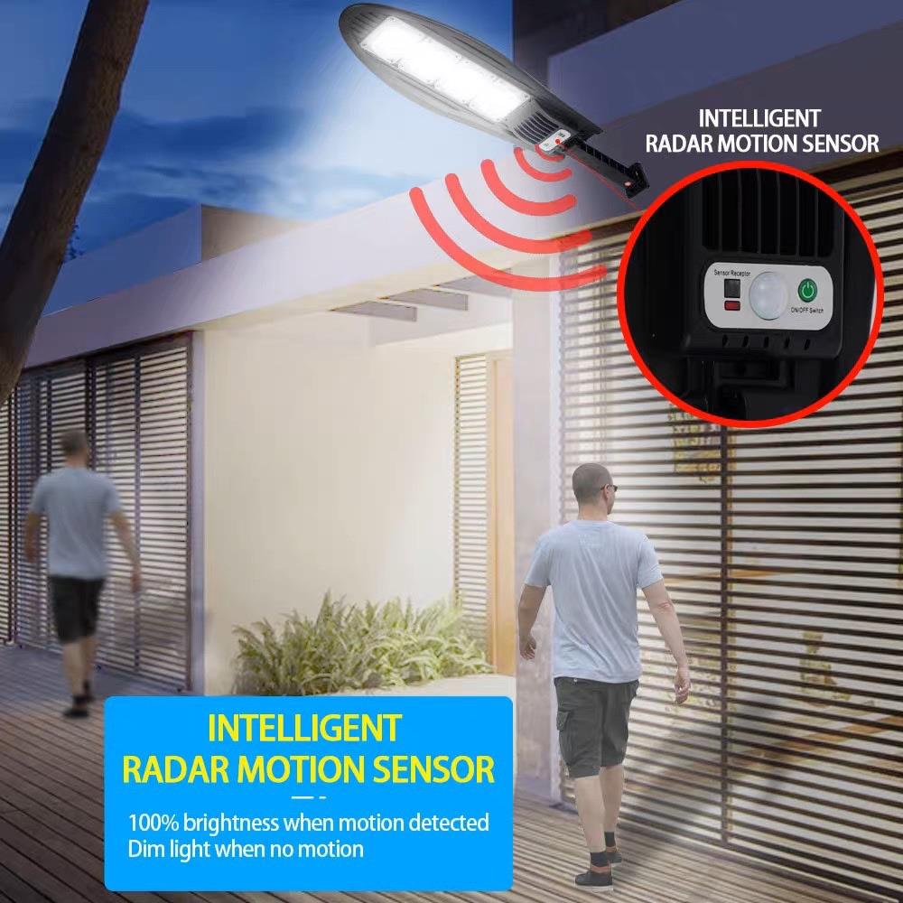 LED Solar Lights Outdoor Garden Street Light With Motion Sensor And Remote Control Waterproof Wall Light For Garage Floodlight