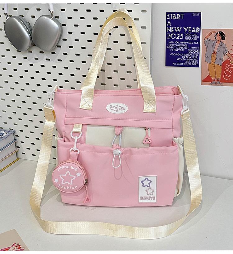 

Школьная сумка высокая ценность инс сумка-мессенджер Мори милые контрастные цвета новые ученики начальной школы косметичка легкий универсальный рюкзак