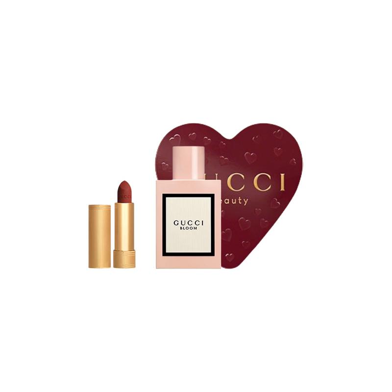 Набор парфюмерии Gucci Huayue Fragrance Маленькая золотая помада Помада Макияж и 2026 лимитированный Huayue Intense Парфюм 50 мл + Бархатистая помада-мист #505 золотой