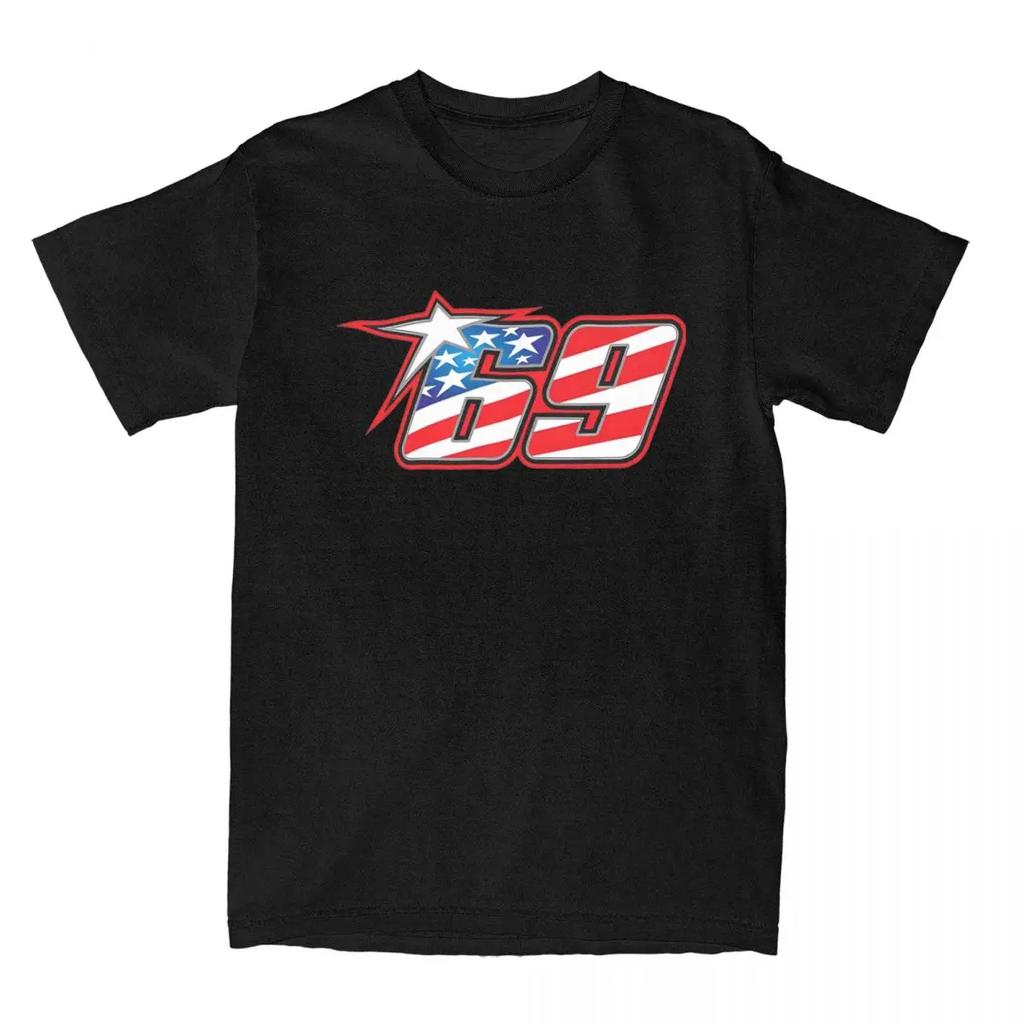 Vintage T Shirt Nicky Hayden 69 100% Cotton T Shirts Leisure Tshirt for Men Summer Aesthetic Print Short Sleeve Clothing