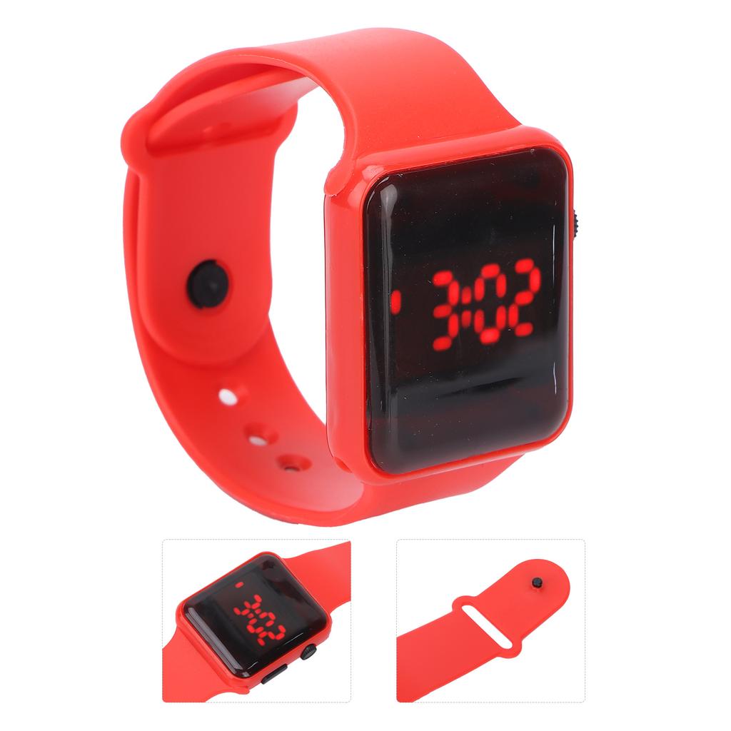 Světelné elektronické hodinky Módní stylové náramkové hodinky Digitální hodinky NáramekČervená