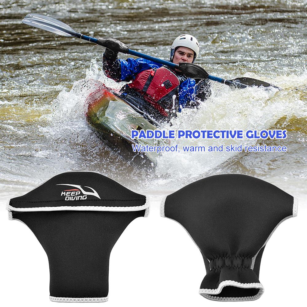 3mm Neoprene Paddle Water Resistant Gloves Paddle Mitts Kayak Paddling Mitts for Kayak Canoe Inflatable Boat