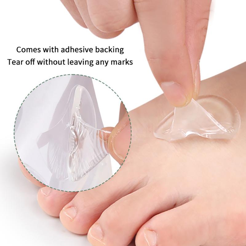 4PCs Soft Silicone Corn and Callus Pads – Medical-Grade Protective Patches for Foot and Toe Pain Relief and Skin Care