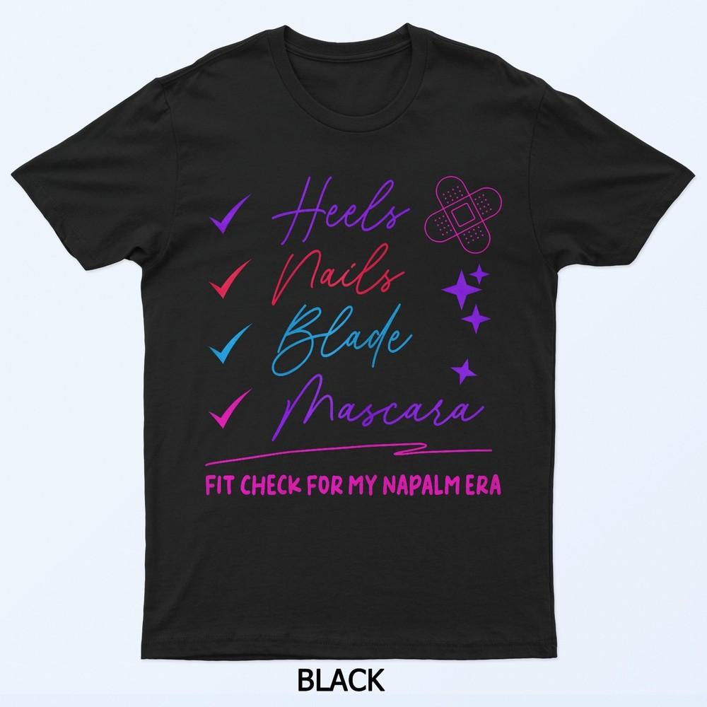 

Каблуки Ногти Лезвие Тушь Проверка на соответствие Для моей футболки эпохи напалма 4XL