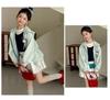 Girls' Hooded Embroidered Zipper Jacket - 2026 Autumn Collection, Long Sleeve Cardigan for Medium & Large Children