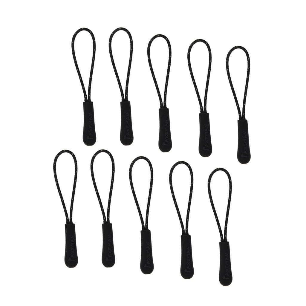 10pcs Black Backpack Zipper Hollow Pull Cord Zip Fastener Zip Slider Pull 10pcs Black Backpack Zipper Hollow Pull Cord Zip Fastener Zip Slider Pull