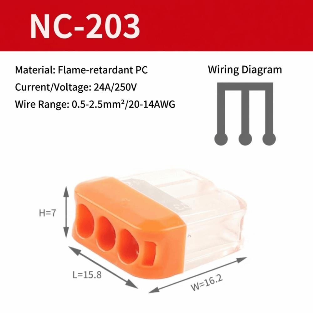 10PCS Push In Quick Terminal 2/3/4/5/6/8 Pin Splice Terminal Electrical Connector Electrical Wiring